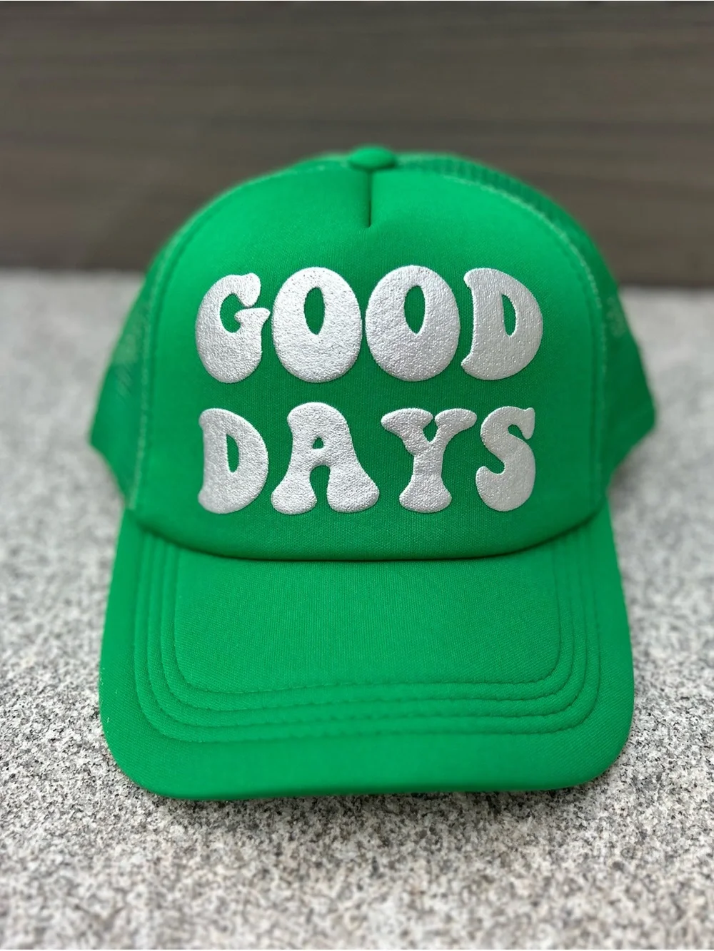 Green 'GOOD DAYS' Foam Trucker Hat